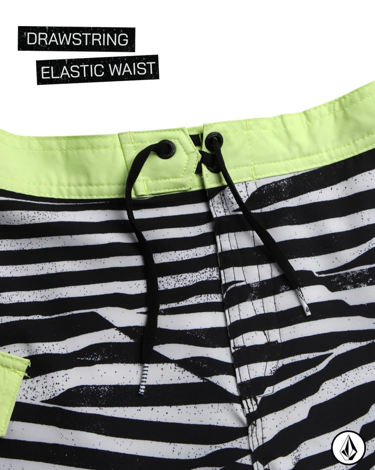 Volcom Pantaloneta de Baño para Niño – Zebra Stripe UPF 50+