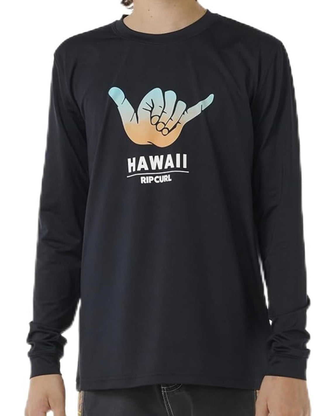 Rip Curl Shaka Rashguard UPF 50+ para Niño – Negro