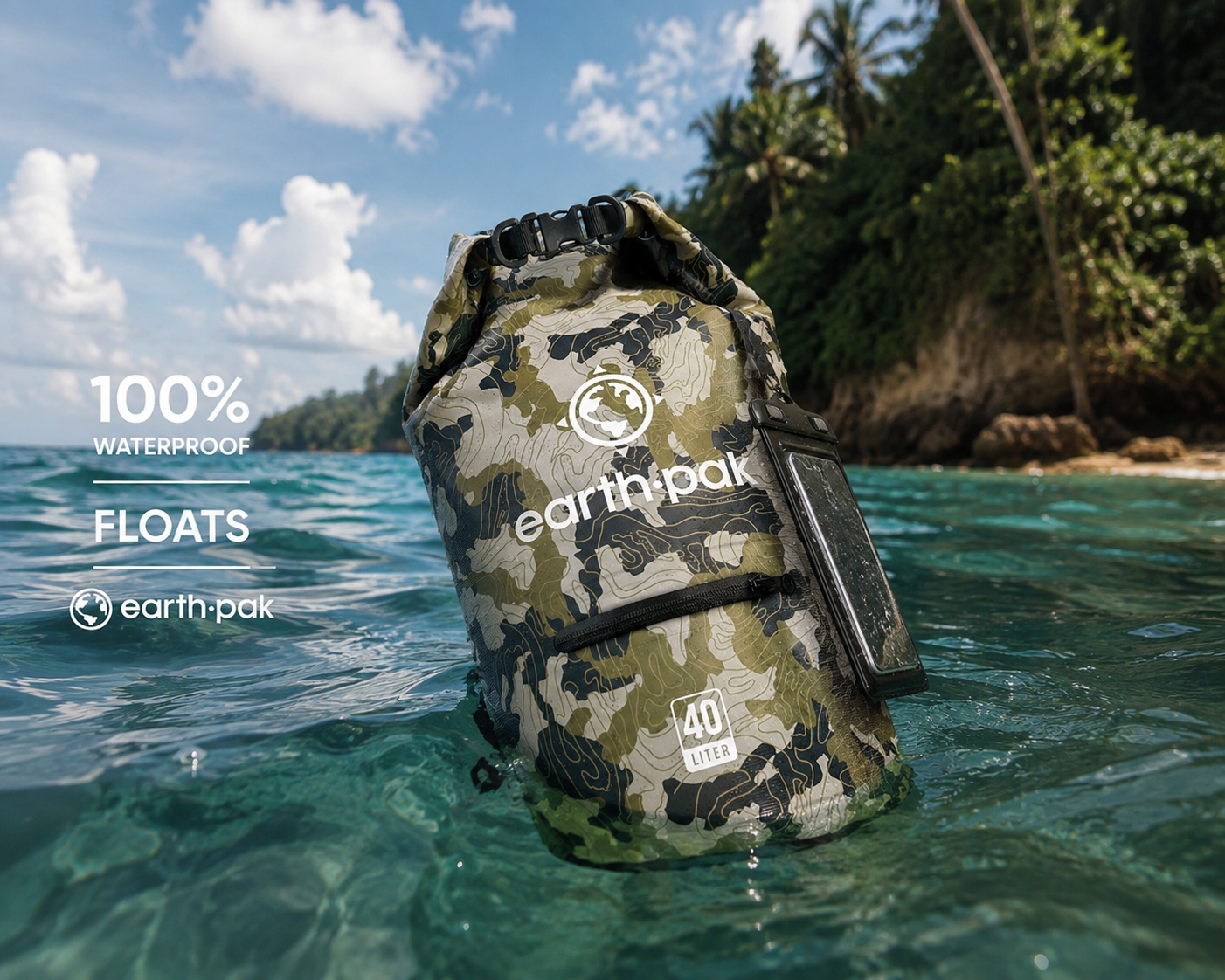 EARTH-PAK MOCHILA IMPERMEABLE 40L - DRY BAG