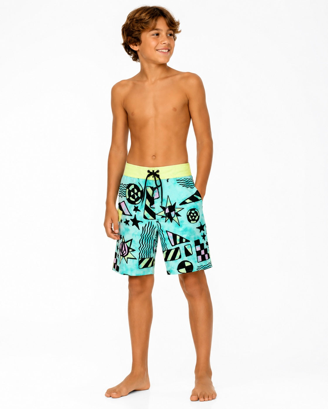 Volcom Boardshort Estampado Geométrico para Niño