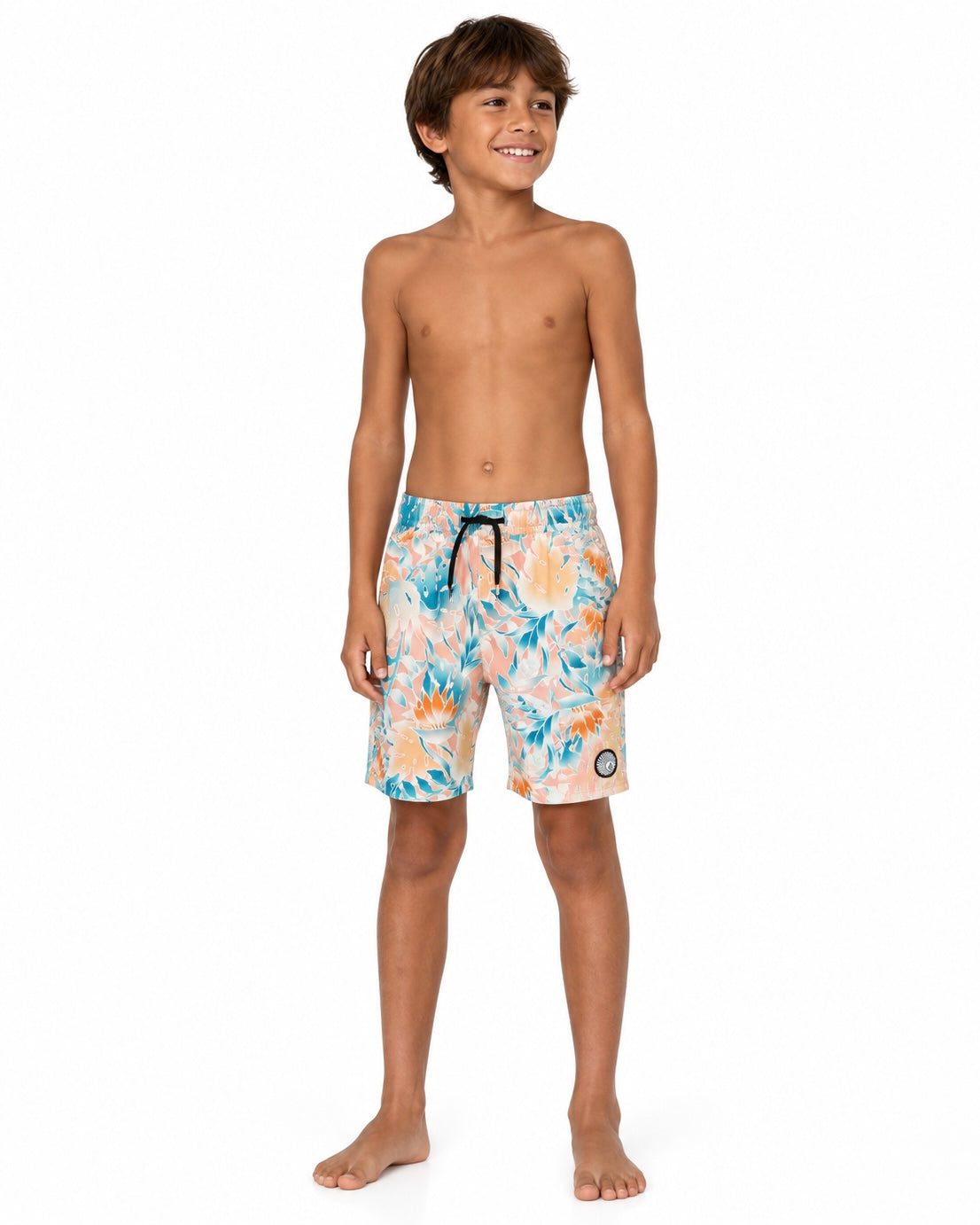Volcom Tropical Floral UPF 50+ – Pantaloneta de Baño para Niño