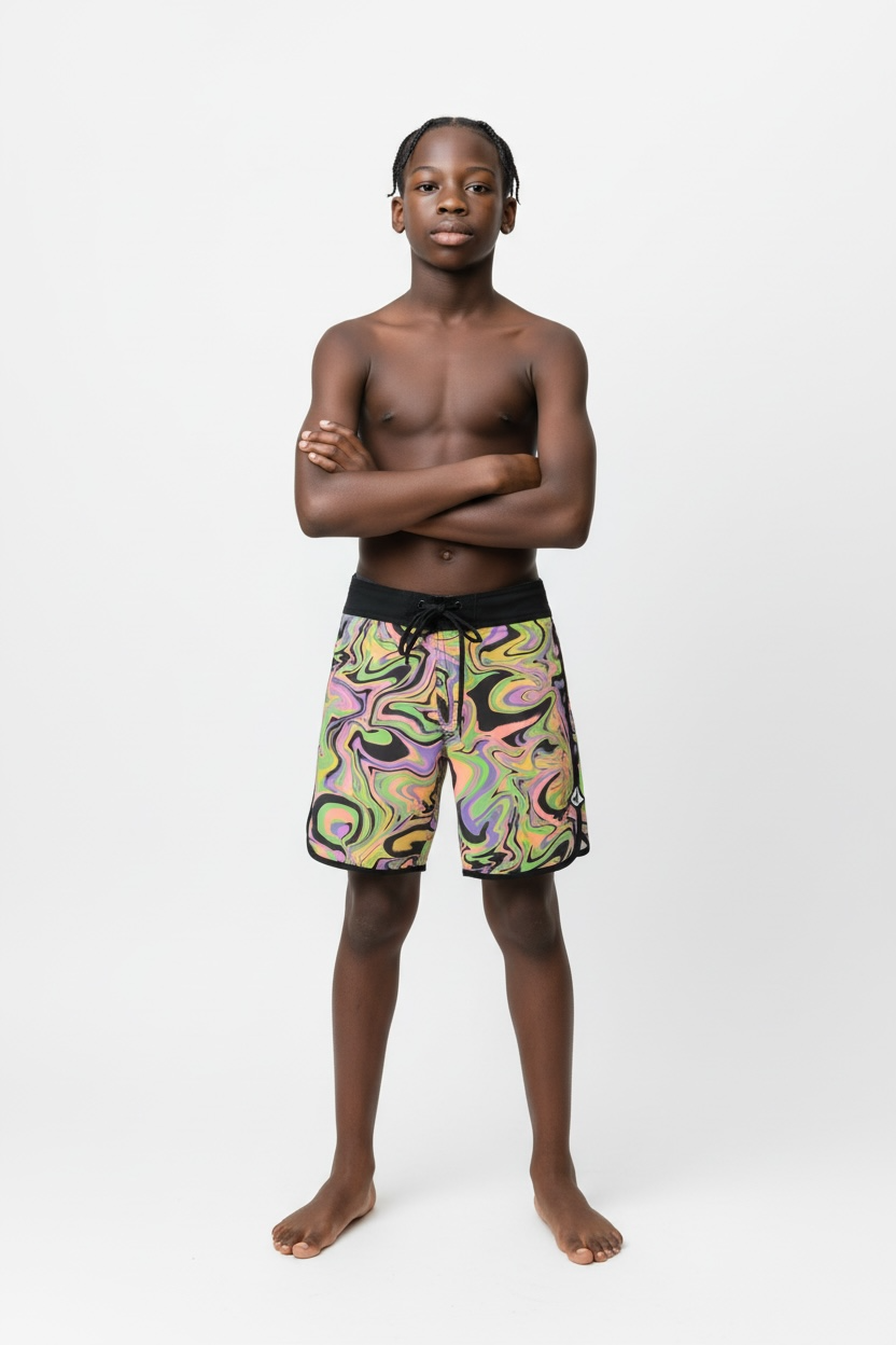 Volcom Pantaloneta Niño - Boardshort de secado rápido 🌊