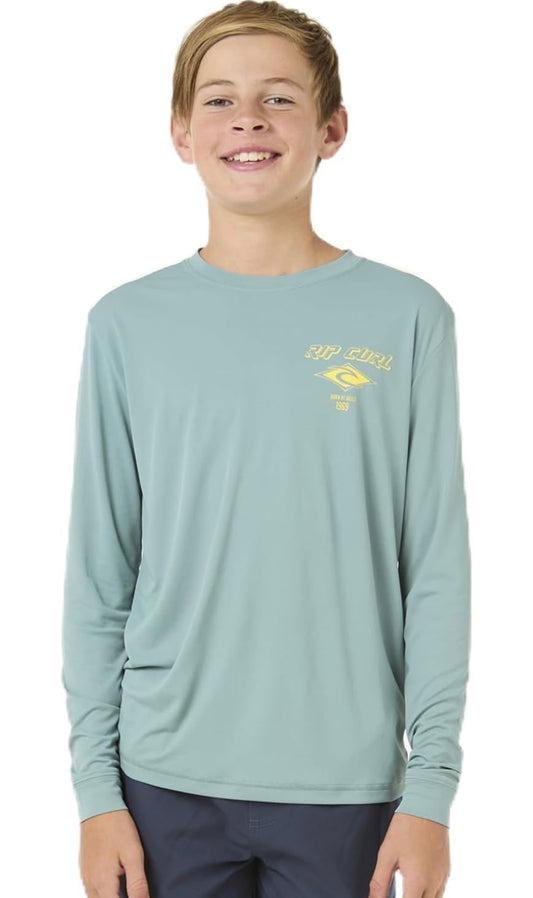 Rip Curl Camiseta Licra UV Niño - Rash Guard 🏄