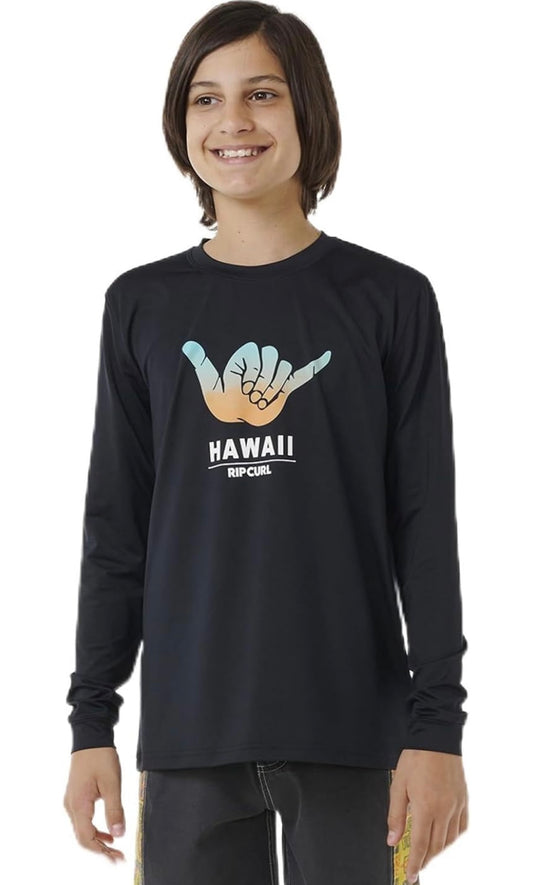 Rip Curl Camiseta Licra UV Niño - Rash Guard 🌊