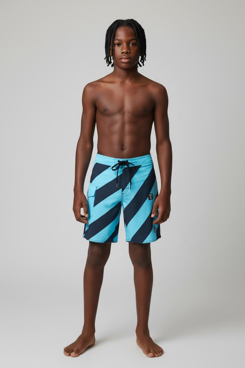 Volcom Pantaloneta Niño - Boardshort de secado rápido 🌊